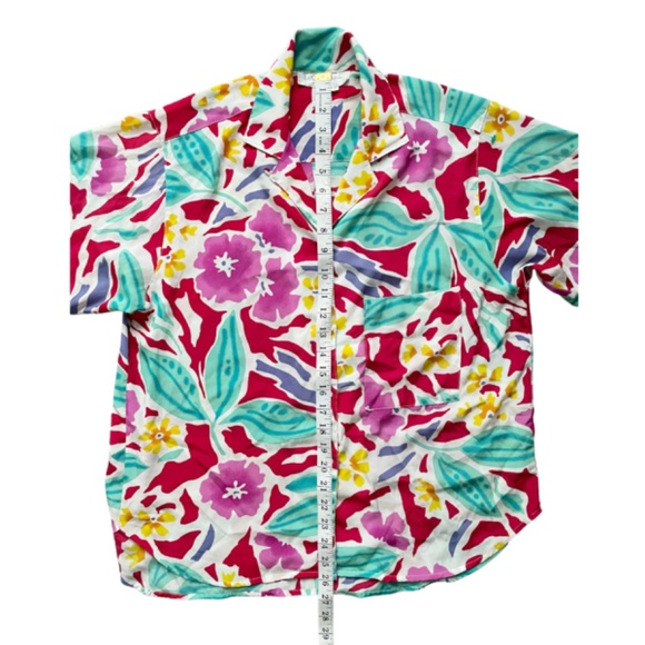 Vintage La Chine Classic by Galinda Wang Floral Shirt Size 10 - Picture 5 of 5